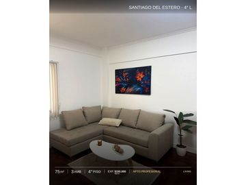 3 AMBIENTES MUY AMPLIO RECICLADO A NUEVO - SANTIAGO DEL ESTERO 2329