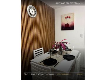 3 AMBIENTES MUY AMPLIO RECICLADO A NUEVO - SANTIAGO DEL ESTERO 2329