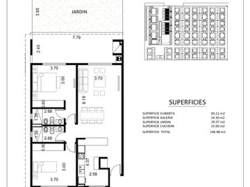 DEPARTAMENTO A ESTRENAR PB JARDIN 2 HAB 2 BAÑOS