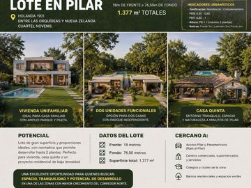 Venta LOTE en Pilar Zona Highland