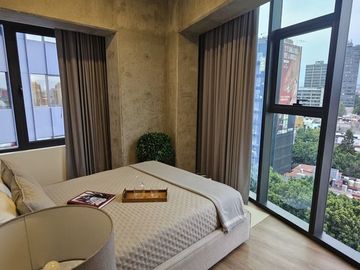 Departamento 63m2 Condesa 1 recamara con electrodomésticos y servicios incluidos
