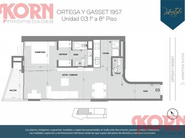 Venta Departamento 1 Ambiente Divisible Lifestyle Ortega y Gasset en Las Cañitas