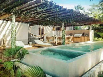 VENTA TOWNHOUSE DE LUJO TULUM ALDEA ZAMA MAR Y MIEL ENTREGA INMEDIATA
