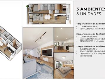 Venta de departameno 3 ambientes- Villa Urquiza- A estrenar 2027