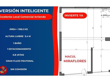 TU LOCAL COMERCIAL EN MACUL 108.5 MT2