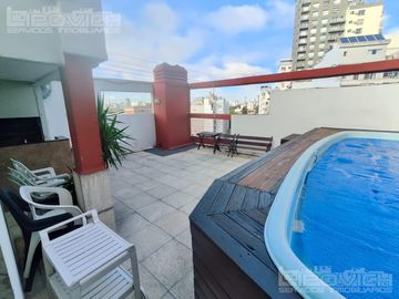 Venta 3 ambientes, Balcon con parrilla, dormitorio en suite, pileta. Cordoba 6500. Colegiales.