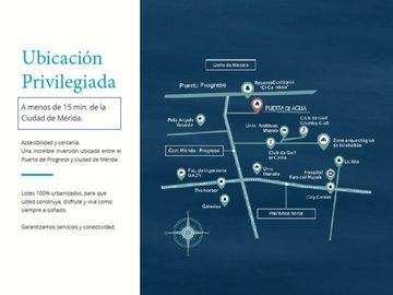 Terreno en venta en condominio con amenidades en Progreso