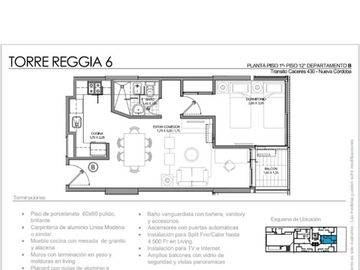 NUEVA CORDOBA DEPTO DE 1 DORMITORIO A ESTRENAR