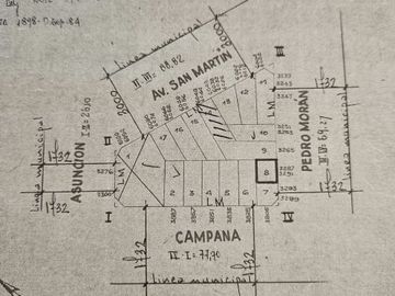 Terreno Venta Av San Martin 6044 Devoto 1300 m tot