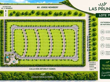 Venta lote barrio privado  Las Prunas 786 m