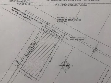 Terreno en renta en San Bernardino Tlaxcalancingo, San Andrés Cholula, Puebla