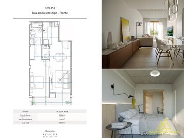 Venta departamento dos ambientes en Almagro