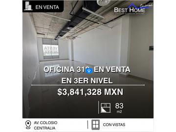 Oficina en venta 312 de 94 m2 en Centralia, Cancún