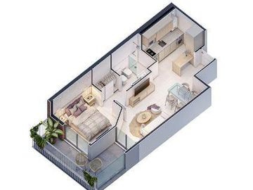 Departamento de 1 dormitorio en venta en General Paz MAGNA 11