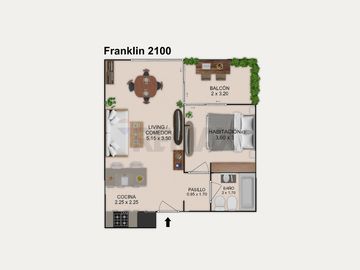 ALQUILER DEPTO. 2 AMB. C/COCHERA - AMENITIES