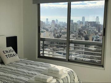 Lujoso departamento 2 ambientes con balcón, pileta, jacuzzi, sauna, gimnasio, parrilla y SUM en Recoleta