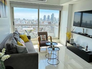 Lujoso departamento 2 ambientes con balcón, pileta, jacuzzi, sauna, gimnasio, parrilla y SUM en Recoleta
