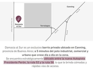 LOTE EN VENTA FINANCIADO EN DAMASIA AL SUR EZEIZA