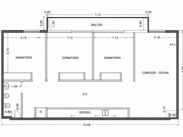 Departamento 4 ambientes en venta en Parque Patricios - Balcón Corrido - Piso Alto con Vista Abierta
