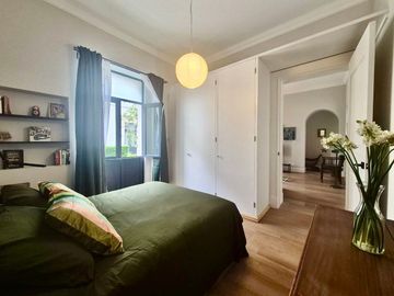 RENTA Depto. Porfiriano Amueblado con Patio | Santa María la Ribera