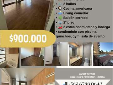 SE ARRIENDA HERMOSO Y AMPLIO DEPARTAMENTO