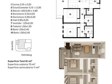 Venta 3amb balcón parrilla toilet Saavedra