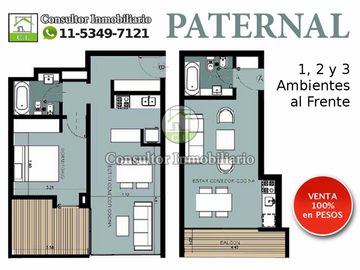 Luminosos Departamentos en Pozo de 2 y 3 Ambientes y Tipo Loft en Paternal