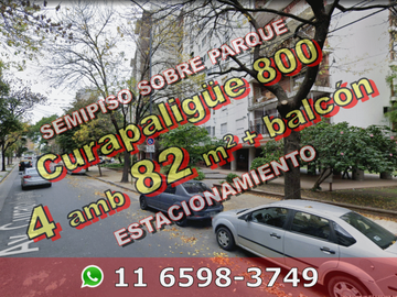 Semipiso en Venta en Parque Chacabuco 4 ambientes 82 m2 + balcón, 1° piso en complejo - Curapaligüe 800