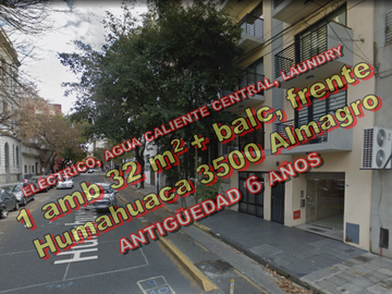 Departamento en Venta en Almagro 1 ambiente 29 m2 + balcón, al frente – Humahuaca 3500