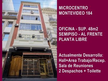 OFICINA EN ALQUILER PLANTA LIBRE SEMIPISO AL FRENTE MICROCENTRO
