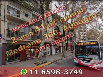 Departamento en Venta en Almagro 2 ambientes 41 m2, al contrafrente - Av Medrano 300