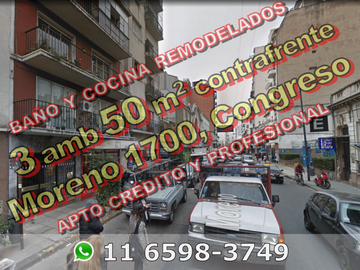 Departamento en Venta en Monserrat (Congreso) 3 ambientes 50 m2 contrafrente - Moreno 1700