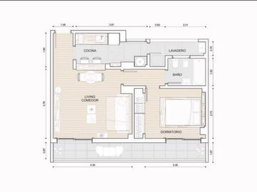 2 ambientes de 50 m2 aprox, amoblado en renta temporaria