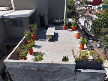 Departamento exterior de 53m2 amueblado balcon Condesa con servicios incluidos