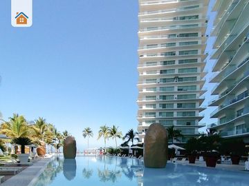 Departamento amueblado frente al mar en venta en Puerto Vallarta