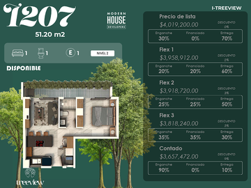 DEPARTAMENTO EN VENTA EN PROVIDENCIA, TREEVIEW GARIBALDI