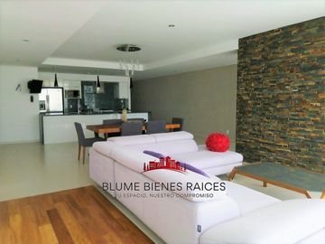 Renta departamento amueblado con terraza y vista panorámica Parques Polanco