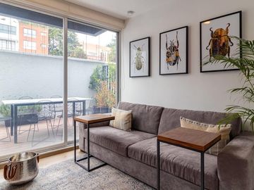 Venta, departamento con terraza  a 5 minutos de Santa Fe