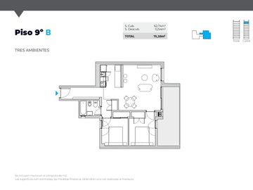 Venta 3 amb 2 baños balcón c/frente Belgrano