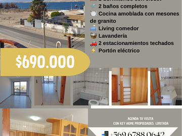 SE ARRIENDA DEPARTAMENTO EN CONDOMINIO MUY SEGURO