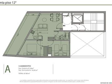 DEPARTAMENTO DE 3 AMBIENTES  EN VENTA ALMAGRO