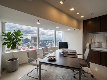 Exclusiva Oficina Corporativa en El Wtc – Piso 19 con Baño Privado