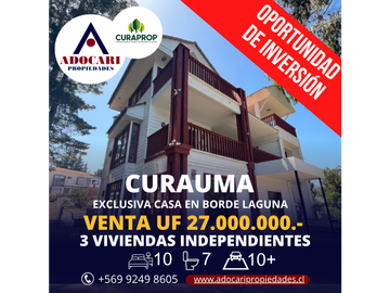 Curauma Casa Ex‑Club House Restaurada 434 m² + 1.692 m² Vista Laguna