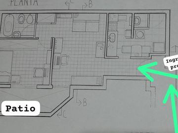 Constitucion Venta Departamento 2 ambientes Patio