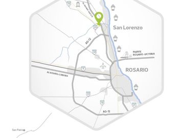 Lote en venta en el Parque Industrial San Lorenzo 5000m2 . Lote U079
