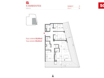 Dos ambientes con balcón en venta, Palermo- Nodo