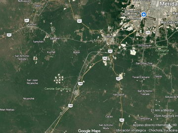Rancho de 10 Hectáreas sobre Autopista Mérida–Campeche | Frente 400 m |