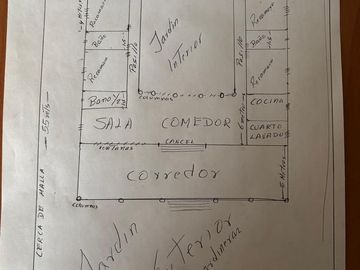 Rancho con casa de Campo y cultivo