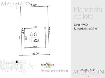 Venta de Terreno en Pilar Golf Club al Golf
