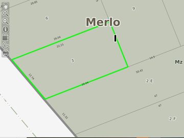 VENTA LOTE MERLO CENTRO OPORTUNIDAD FINANCIA